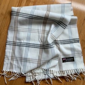 Plaid cashmere scarf